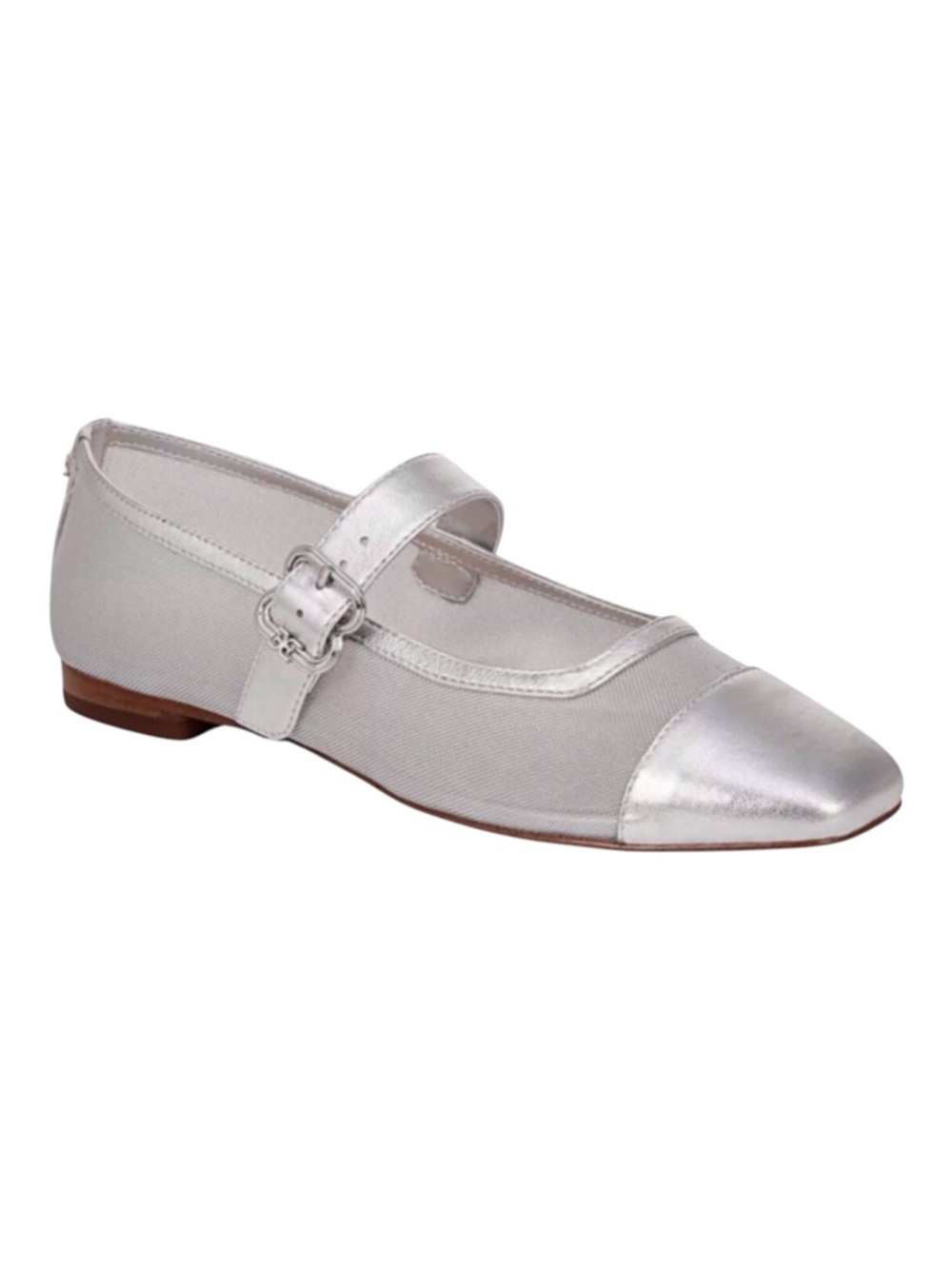 Sam Edelman Miranda Metallic Silver Mesh Maryjane’s Sizes-6,8.5,9.5,10 NIB